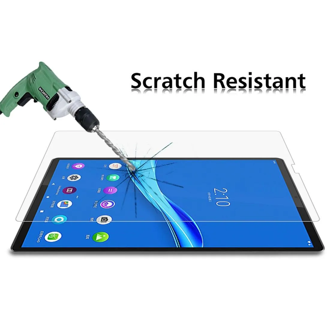2-Pack 9H Tempered Glass Film For Lenovo M10 Plus X606 - 0.3Mm Thickness