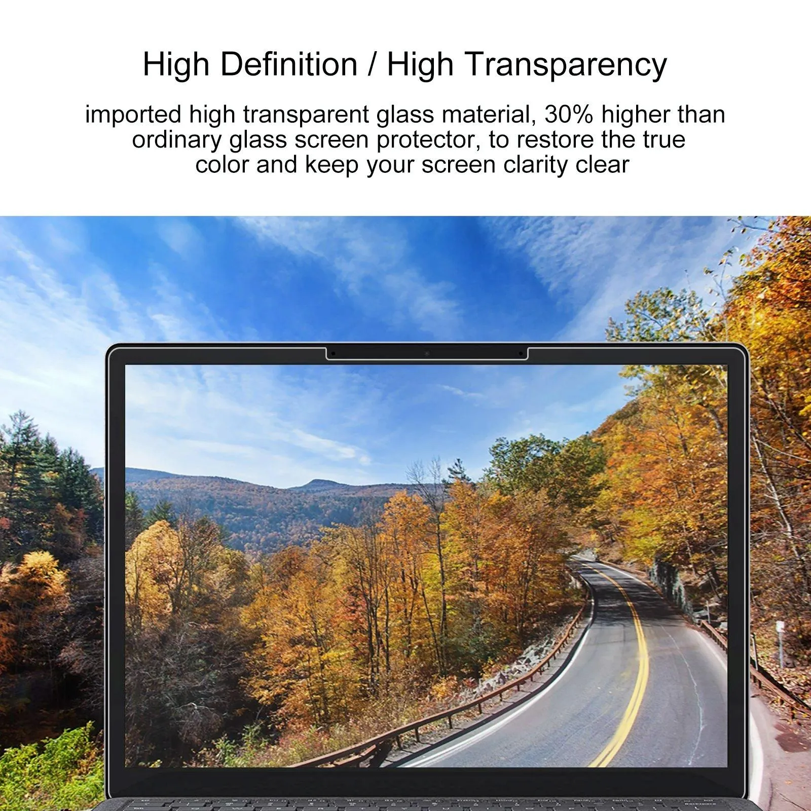 2-Pack 9H Tempered Glass Film For Microsoft Laptop Studio 14.4 Inch - Explosion-Proof 2.5D