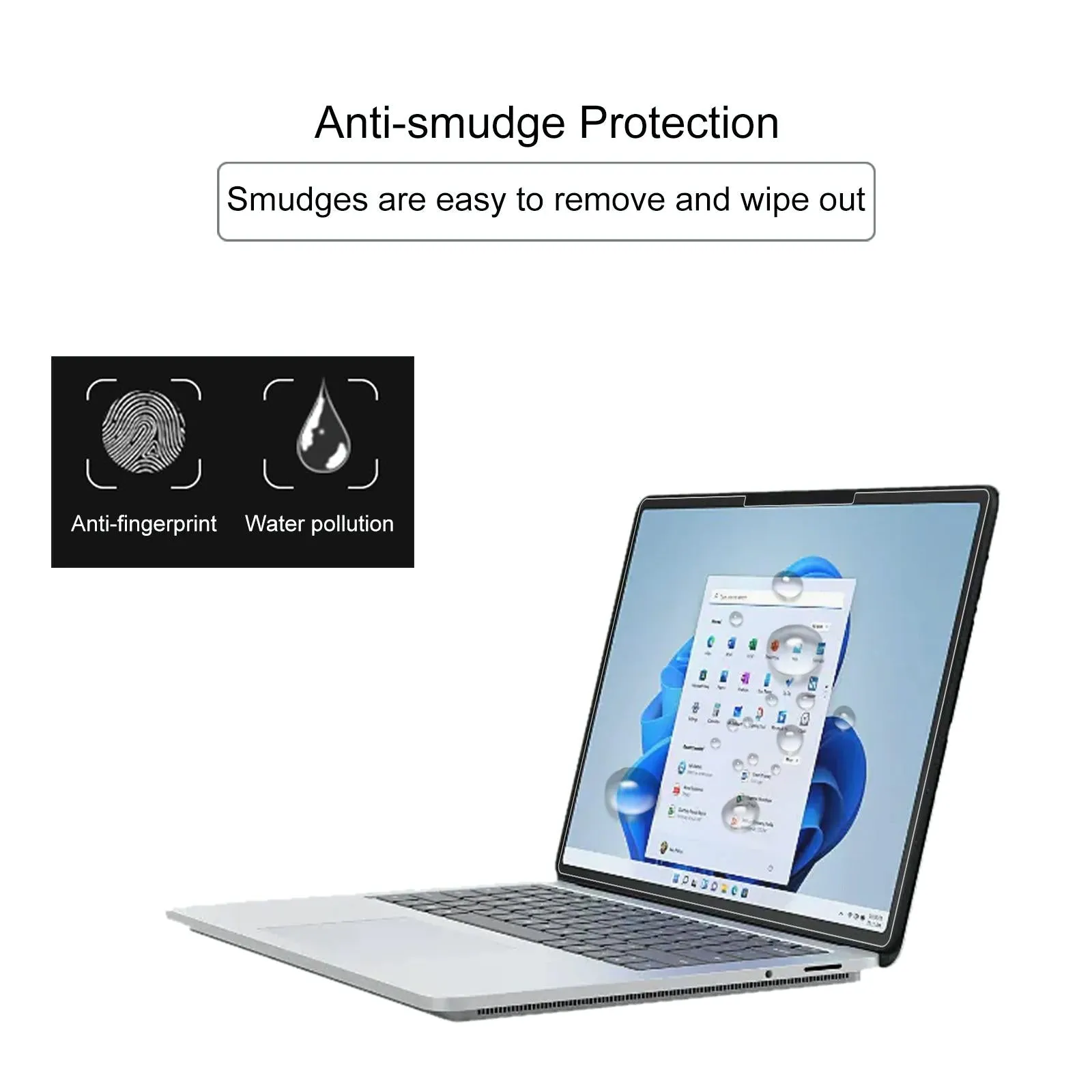 2-Pack 9H Tempered Glass Film For Microsoft Laptop Studio 14.4 Inch - Explosion-Proof 2.5D