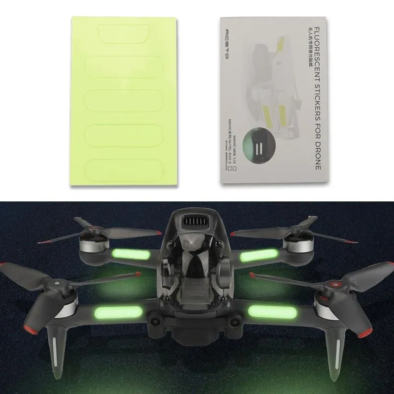 2-Pack Luminous Night Flight Stickers | For DJI FPV Drone