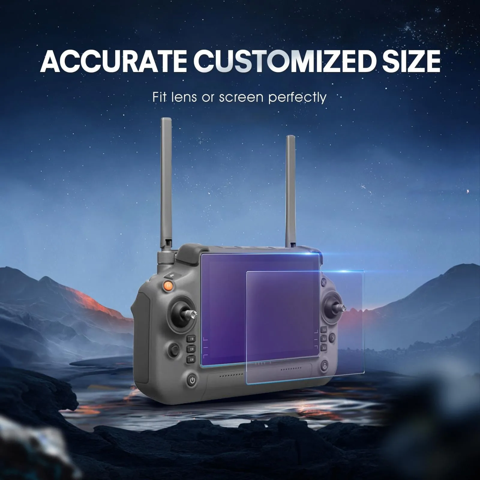 2-pack Tempered Glass Film for Dji Rc Plus - Screen Eye Protection