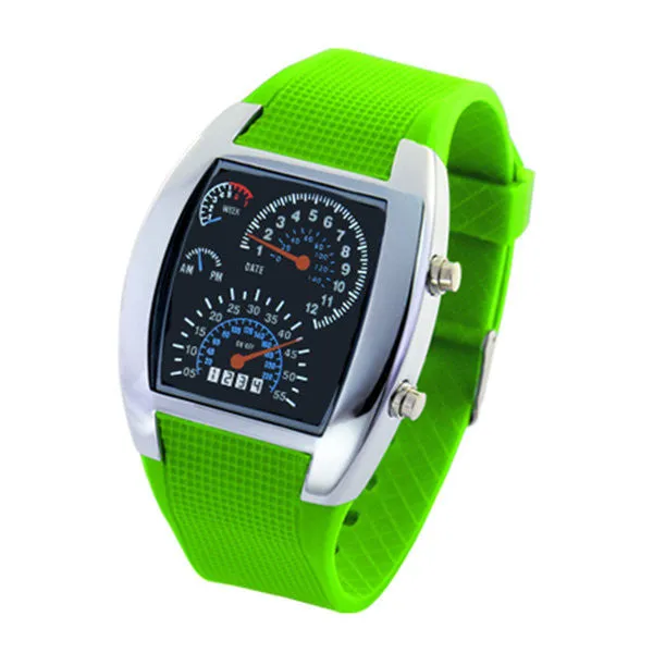 2017 Men Electronic Watch Fashion Casual Pilot Military Sport LED Clock Rubber Wristwatch Men Relogios homens FD0279