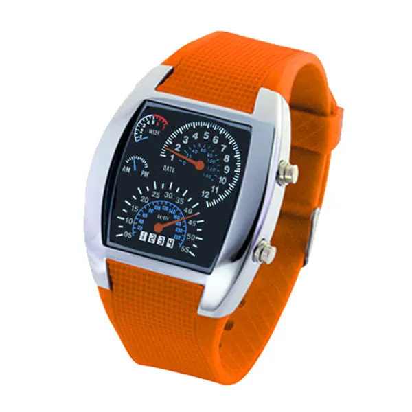 2017 Men Electronic Watch Fashion Casual Pilot Military Sport LED Clock Rubber Wristwatch Men Relogios homens FD0279