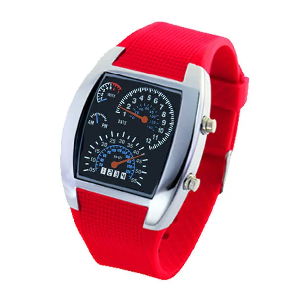 2017 Men Electronic Watch Fashion Casual Pilot Military Sport LED Clock Rubber Wristwatch Men Relogios homens FD0279