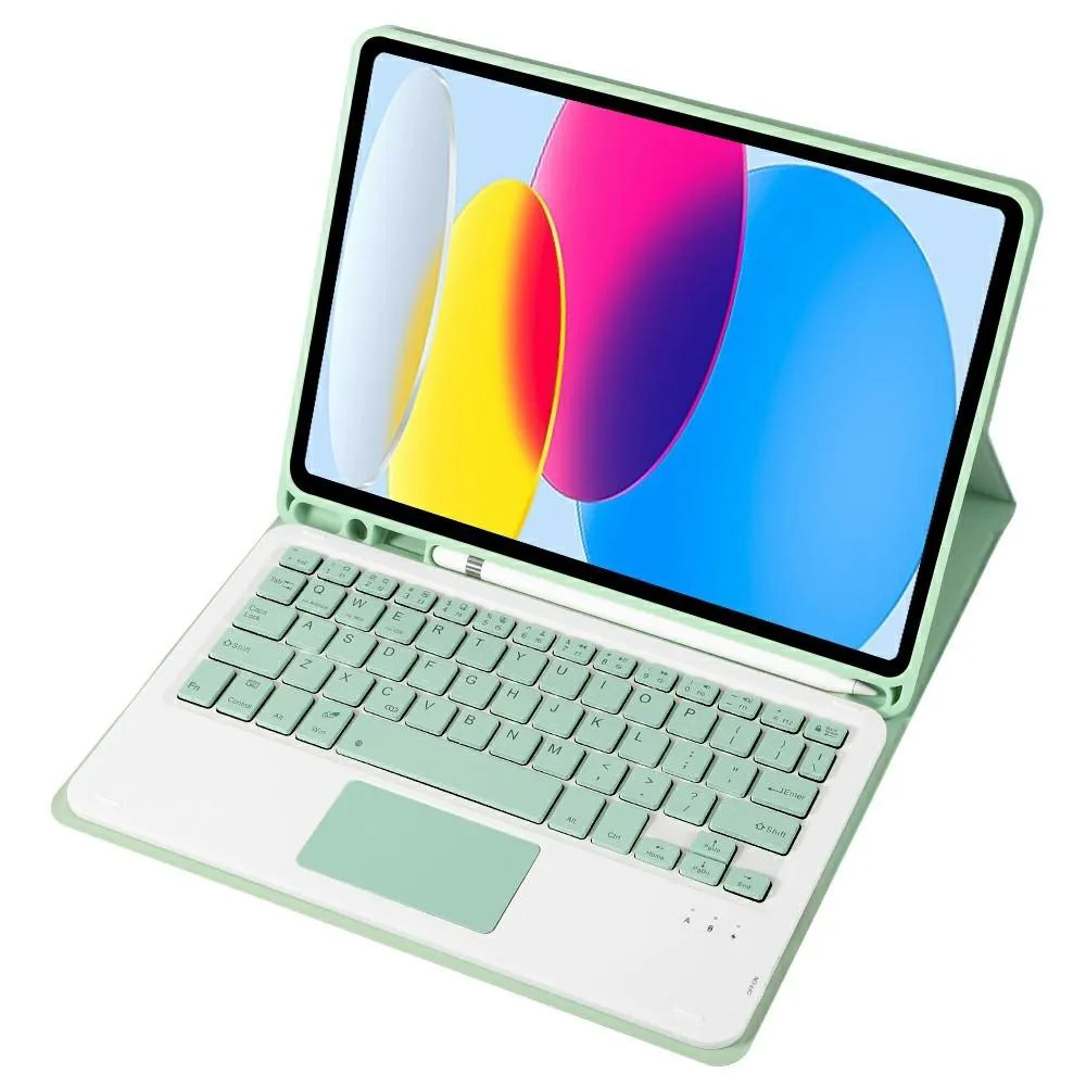 2022 Ipad 10.9 Lambskin Bluetooth Keyboard Case With Pen Slot