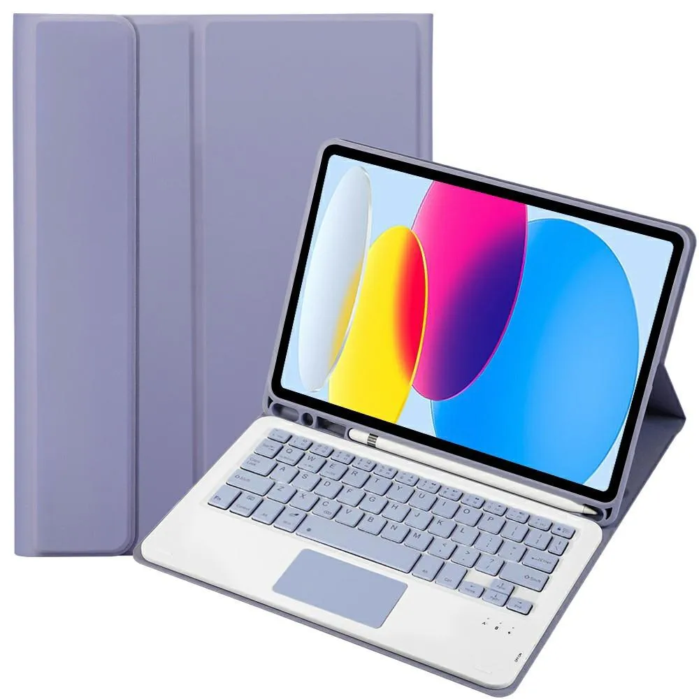 2022 Ipad 10.9 Lambskin Bluetooth Keyboard Case With Pen Slot