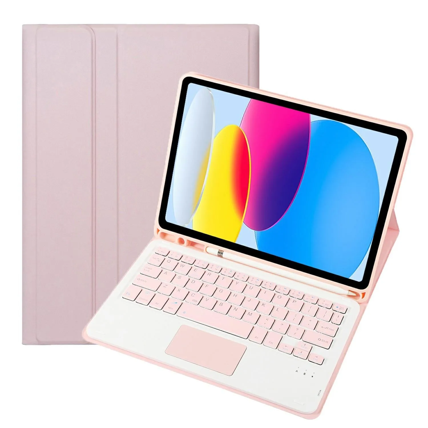 2022 Ipad 10.9 Lambskin Bluetooth Keyboard Case With Pen Slot