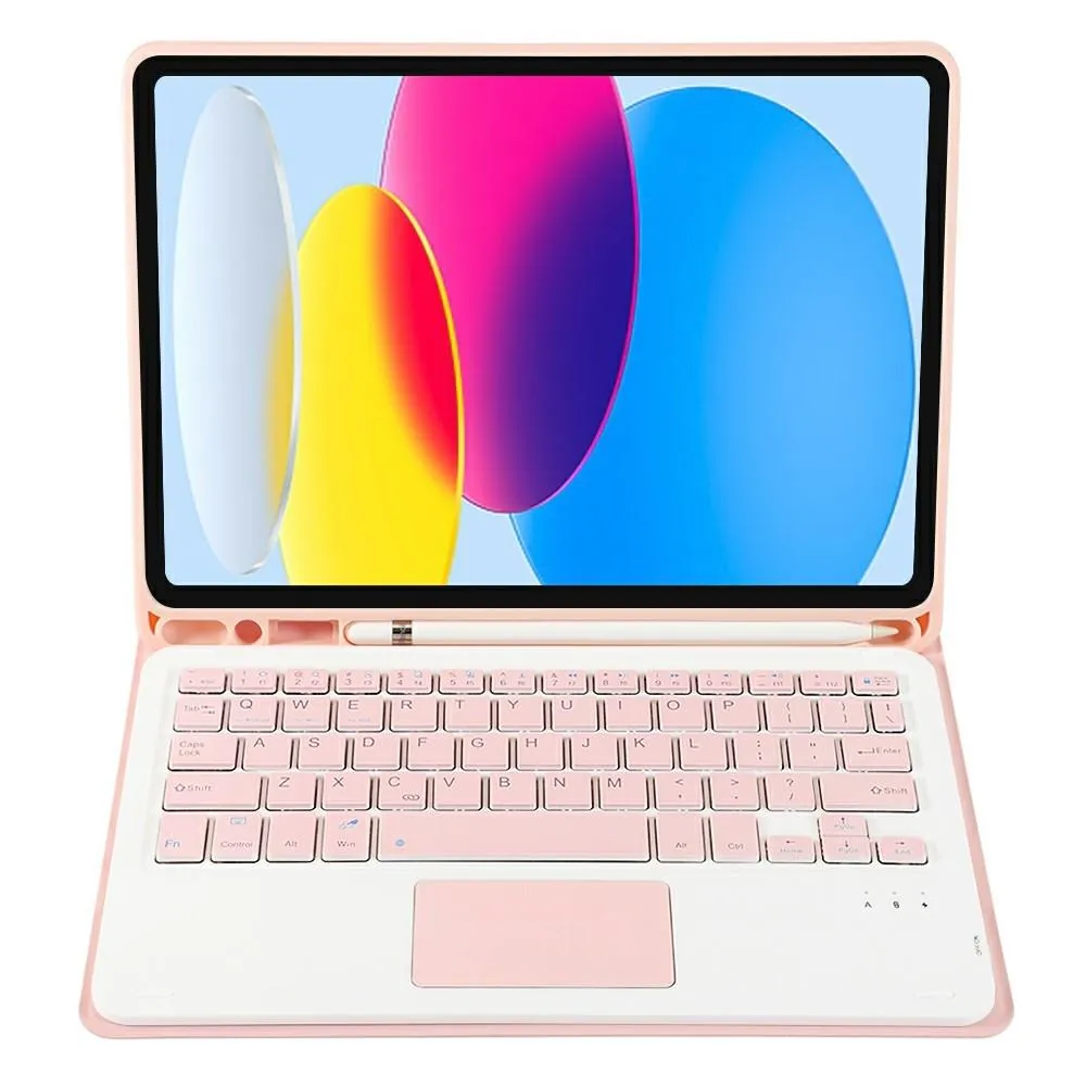 2022 Ipad 10.9 Lambskin Bluetooth Keyboard Case With Pen Slot