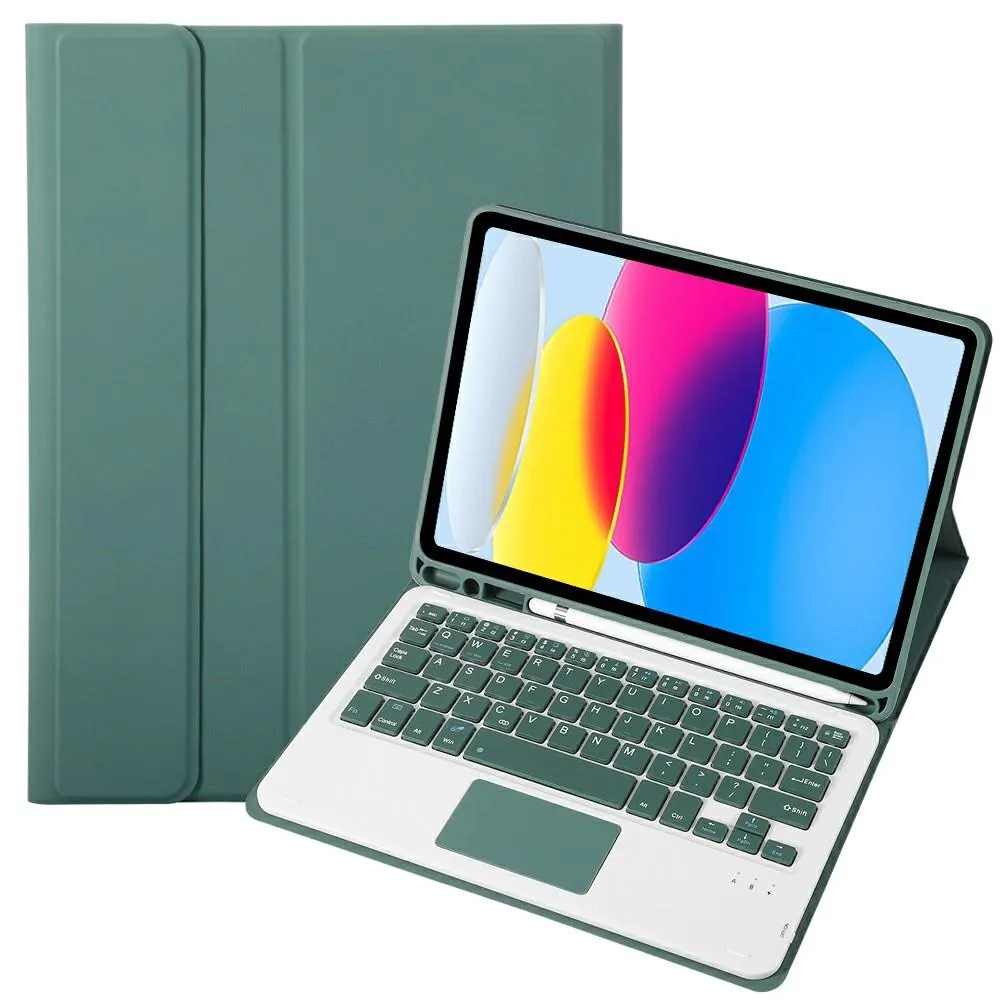 2022 Ipad 10.9 Lambskin Bluetooth Keyboard Case With Pen Slot