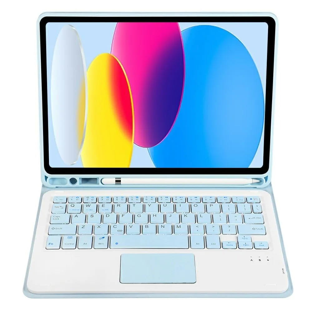 2022 Ipad 10.9 Lambskin Bluetooth Keyboard Case With Pen Slot