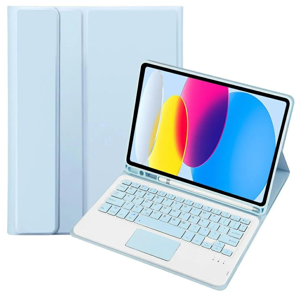 2022 Ipad 10.9 Lambskin Bluetooth Keyboard Case With Pen Slot