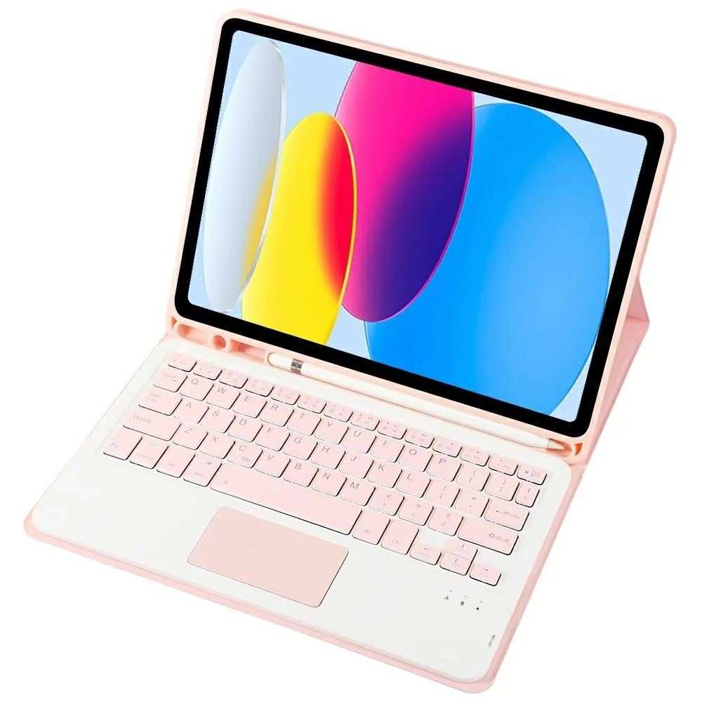 2022 Ipad 10.9 Lambskin Bluetooth Keyboard Case With Pen Slot