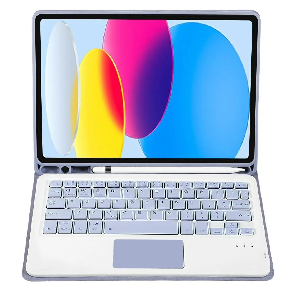 2022 Ipad 10.9 Lambskin Bluetooth Keyboard Case With Pen Slot