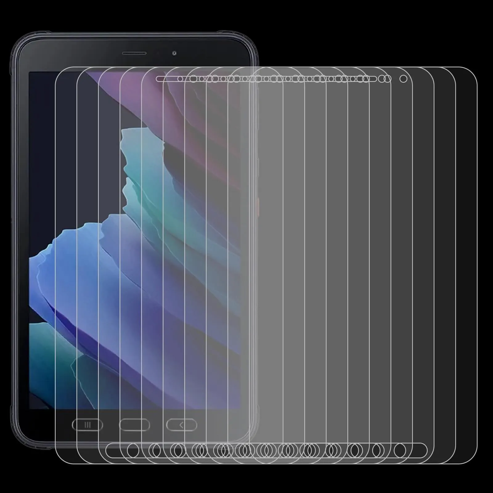 25-pack 9h Hd Tempered Glass Film for Samsung Galaxy Tab Active 3 - Explosion-proof