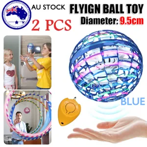 2pcs BLUE Flying Ball Mini Hand UFO Toys | Drone Helicopter Hover Quadcopter | Kids Toys Gifts