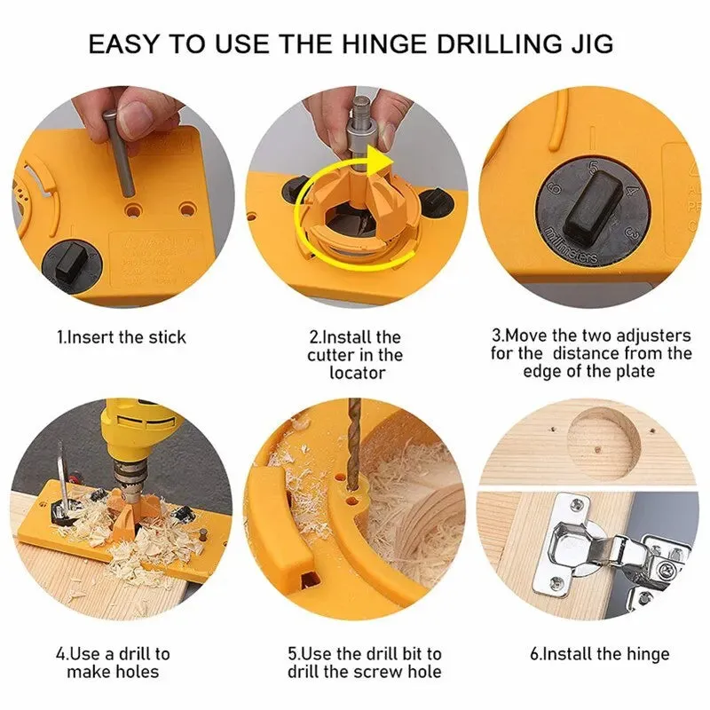 35mm Hinge Hole Jig for Cabinet Door Installation