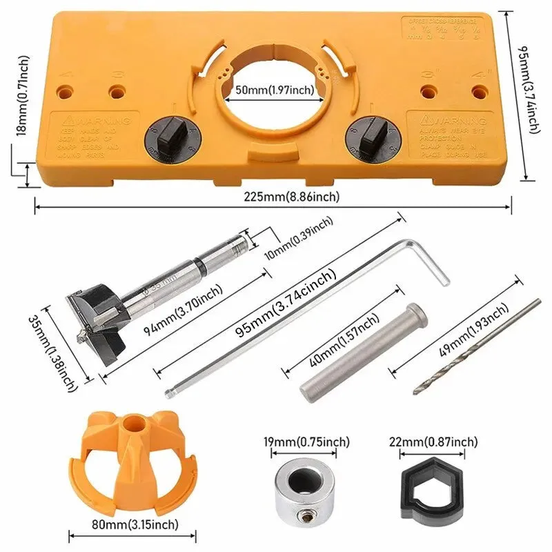35mm Hinge Hole Jig for Cabinet Door Installation