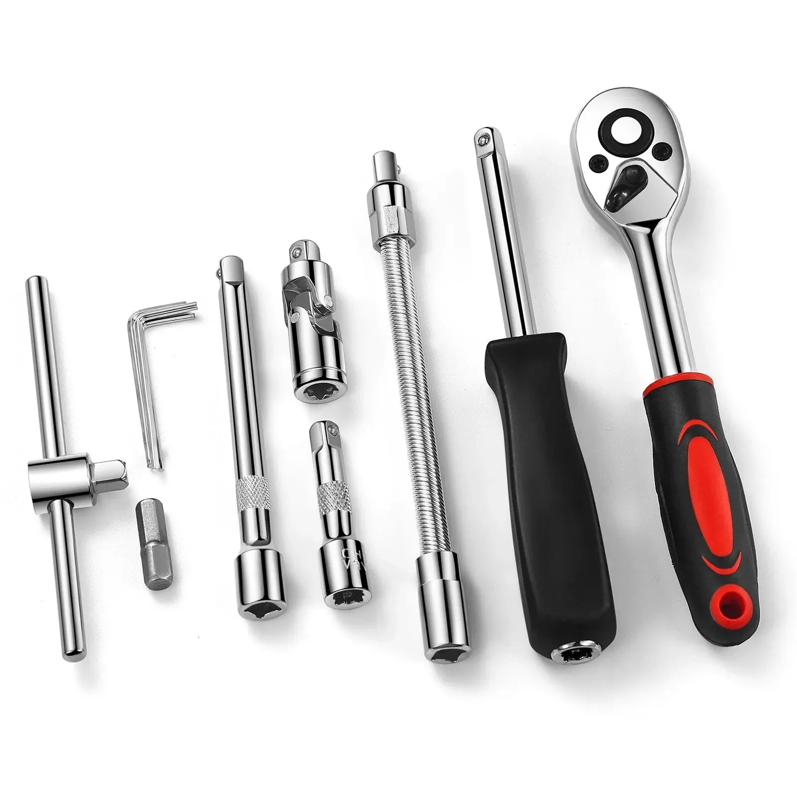 46 Piece Car Tool Set Wrenches Screwdrivers Ratchet Sockets Keys