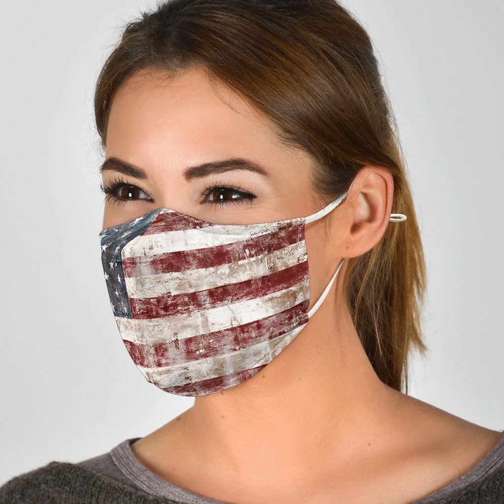 American Flag - White Straps