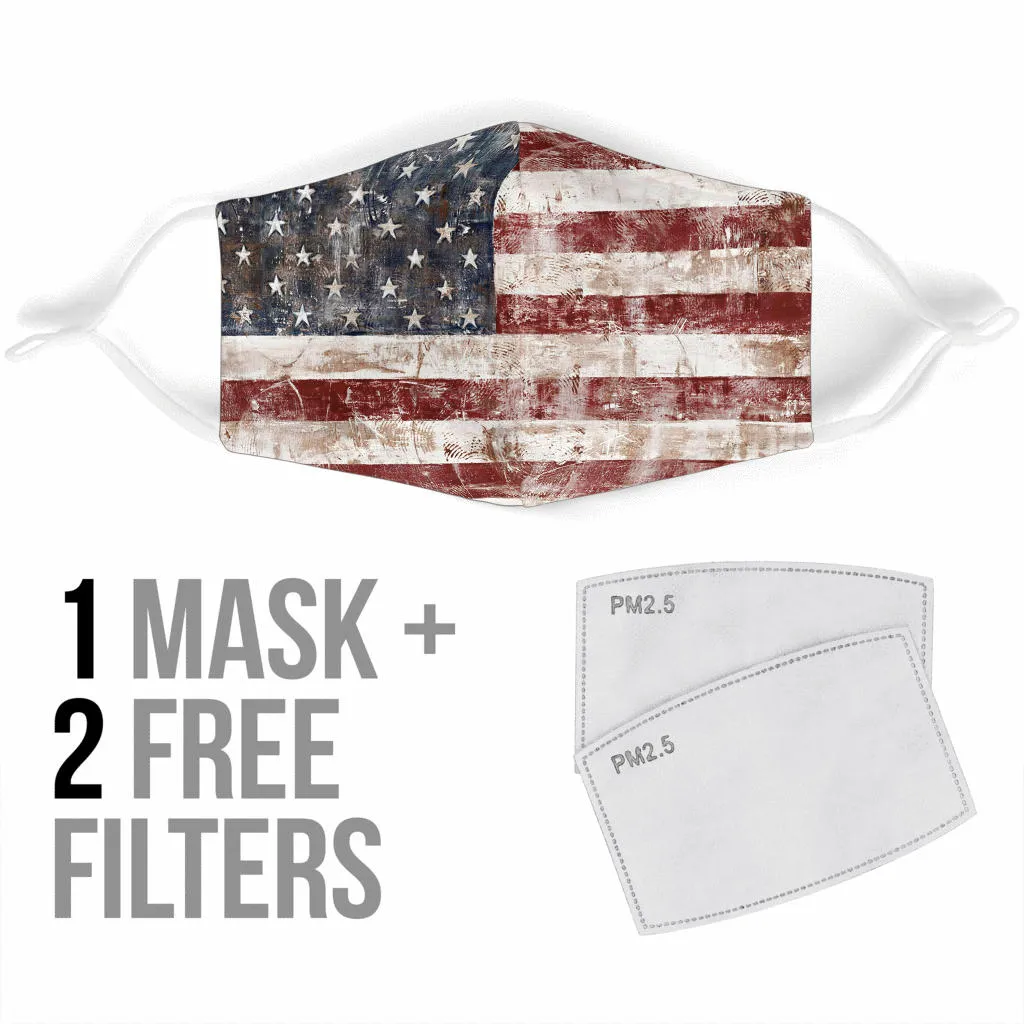 American Flag - White Straps