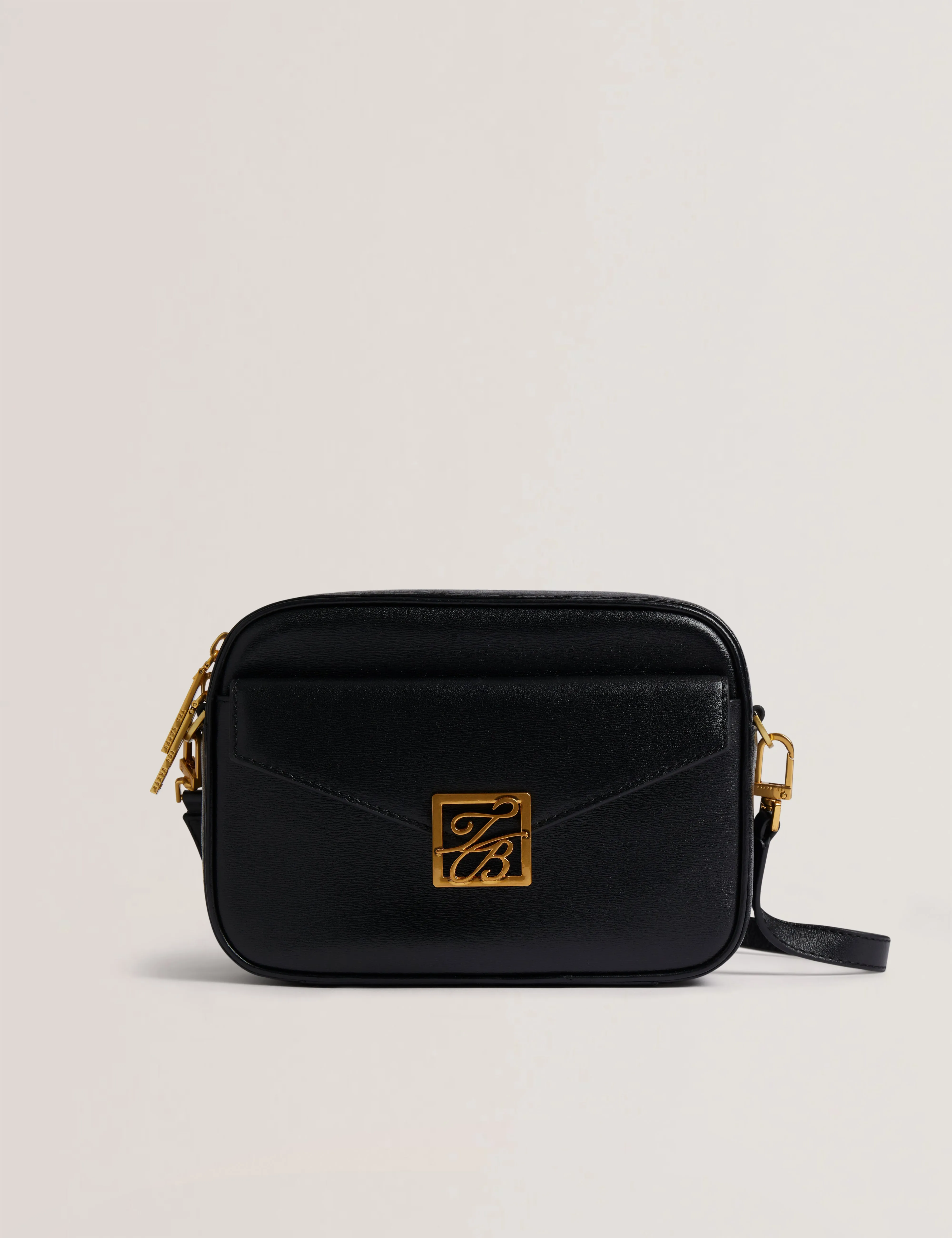 Anihli Tb Detail Leather Camera Bag Black