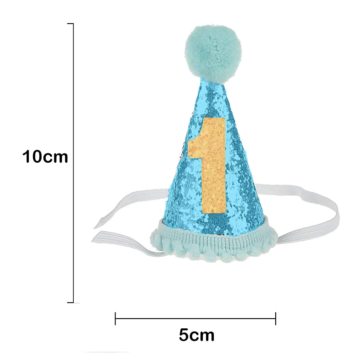 Babymoon 1 year Birthday Cone Cap Cake Smash Photography Cap (Blue)