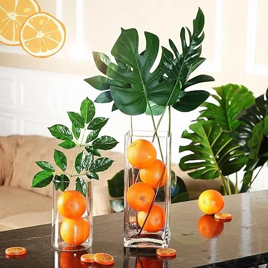 Babymoon Artificial 5 Oranges & 10 Orange Slices | Decorative Add-ons |  Photography Props | Set of 15