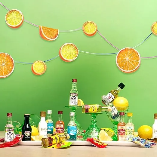 Babymoon Artificial 5 Oranges & 10 Orange Slices | Decorative Add-ons |  Photography Props | Set of 15