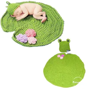 Babymoon Frog Playmet Newborn Photography Crochet Outfit Costume