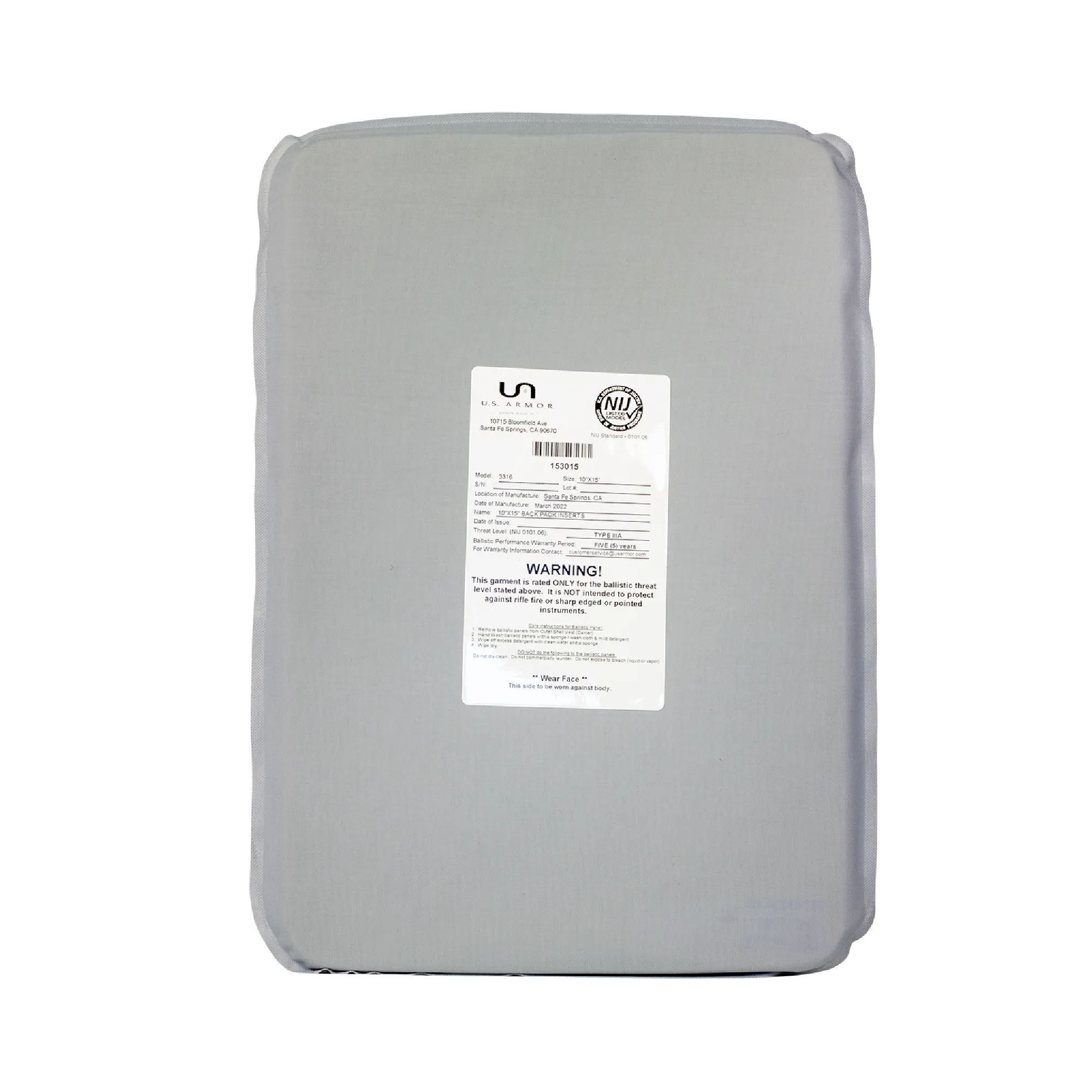 Bulletproof Panel - Level IIIA