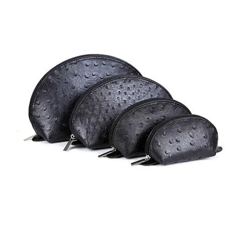 COSMO Cosmetic Faux Ostrich Cases In Set of 4 by VistaShops