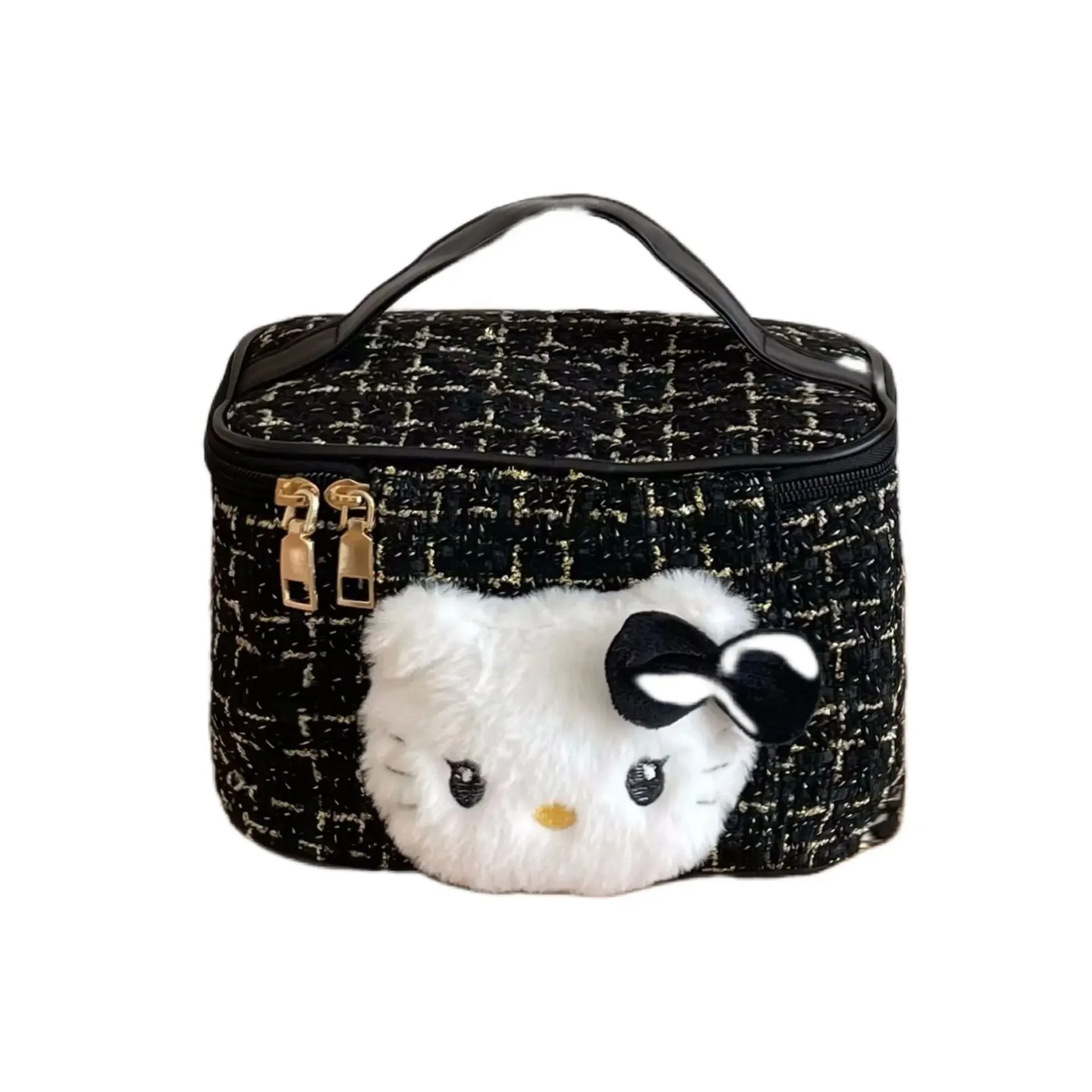 Cute Ladies' Makeup Bag, Portable Large Capacity Storage Bag Travel Grooming Bag