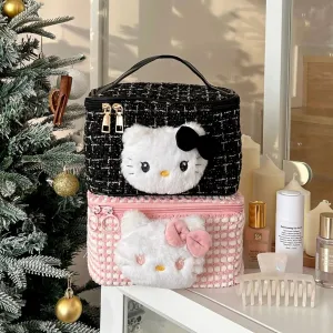 Cute Ladies' Makeup Bag, Portable Large Capacity Storage Bag Travel Grooming Bag