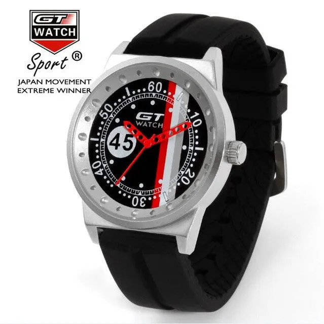 GT WATCH Extreme GT Car Racing Sports Men's MIlitary Pilots Wristwatch Casual Silicone Strap Quartz Women Fashion Watch 0007