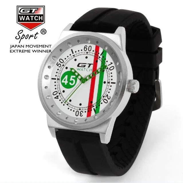 GT WATCH Extreme GT Car Racing Sports Men's MIlitary Pilots Wristwatch Casual Silicone Strap Quartz Women Fashion Watch 0007