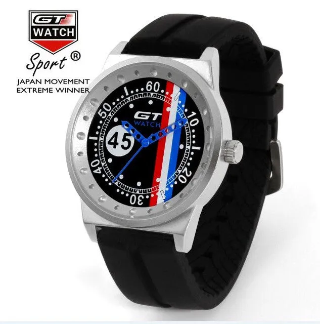 GT WATCH Extreme GT Car Racing Sports Men's MIlitary Pilots Wristwatch Casual Silicone Strap Quartz Women Fashion Watch 0007