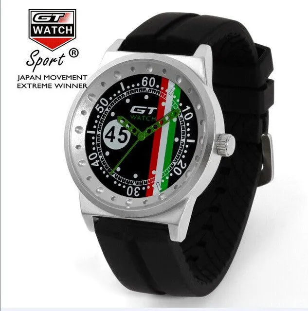 GT WATCH Extreme GT Car Racing Sports Men's MIlitary Pilots Wristwatch Casual Silicone Strap Quartz Women Fashion Watch 0007