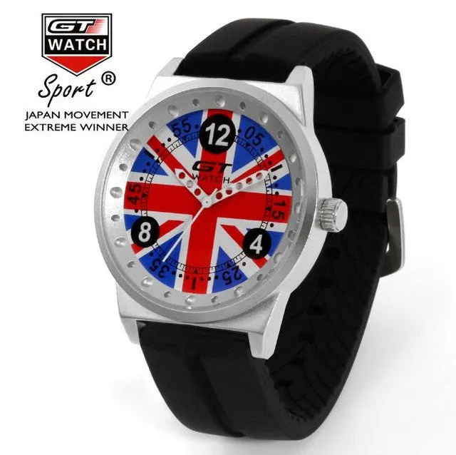 GT WATCH UAS Flag F1 Racing Champion Sport Extreme Men's Military Pilot Uhren American Inspired Novelties Silicone Watch
