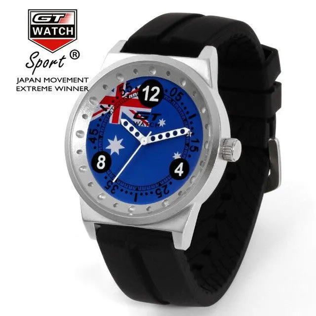 GT WATCH UAS Flag F1 Racing Champion Sport Extreme Men's Military Pilot Uhren American Inspired Novelties Silicone Watch