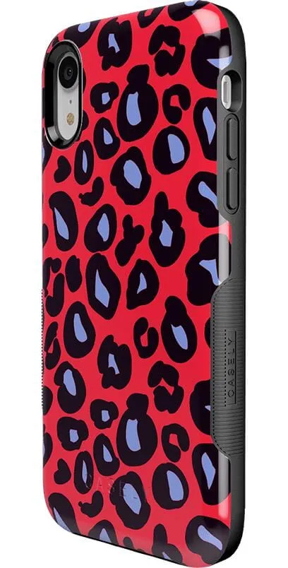 Into the Wild | Red & Blue Leopard Print Case