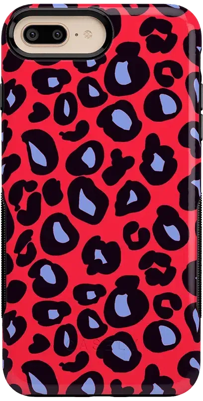 Into the Wild | Red & Blue Leopard Print Case