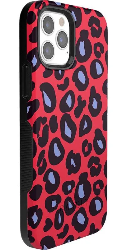 Into the Wild | Red & Blue Leopard Print Case