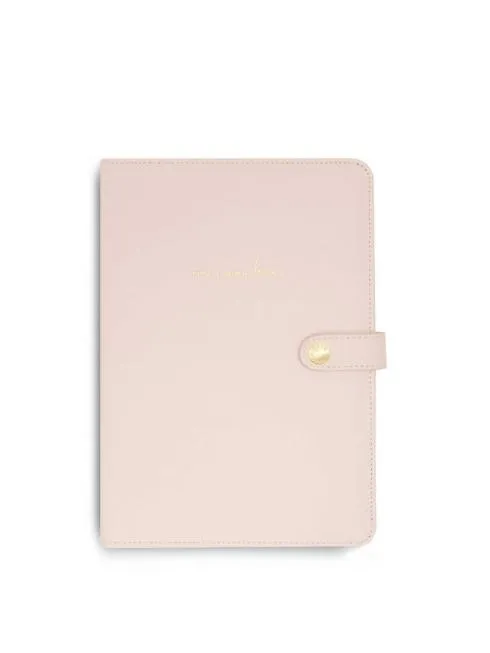 Katie Loxton S A5 Portfolio Organiser Live Laugh Love Blush Pink KLB712