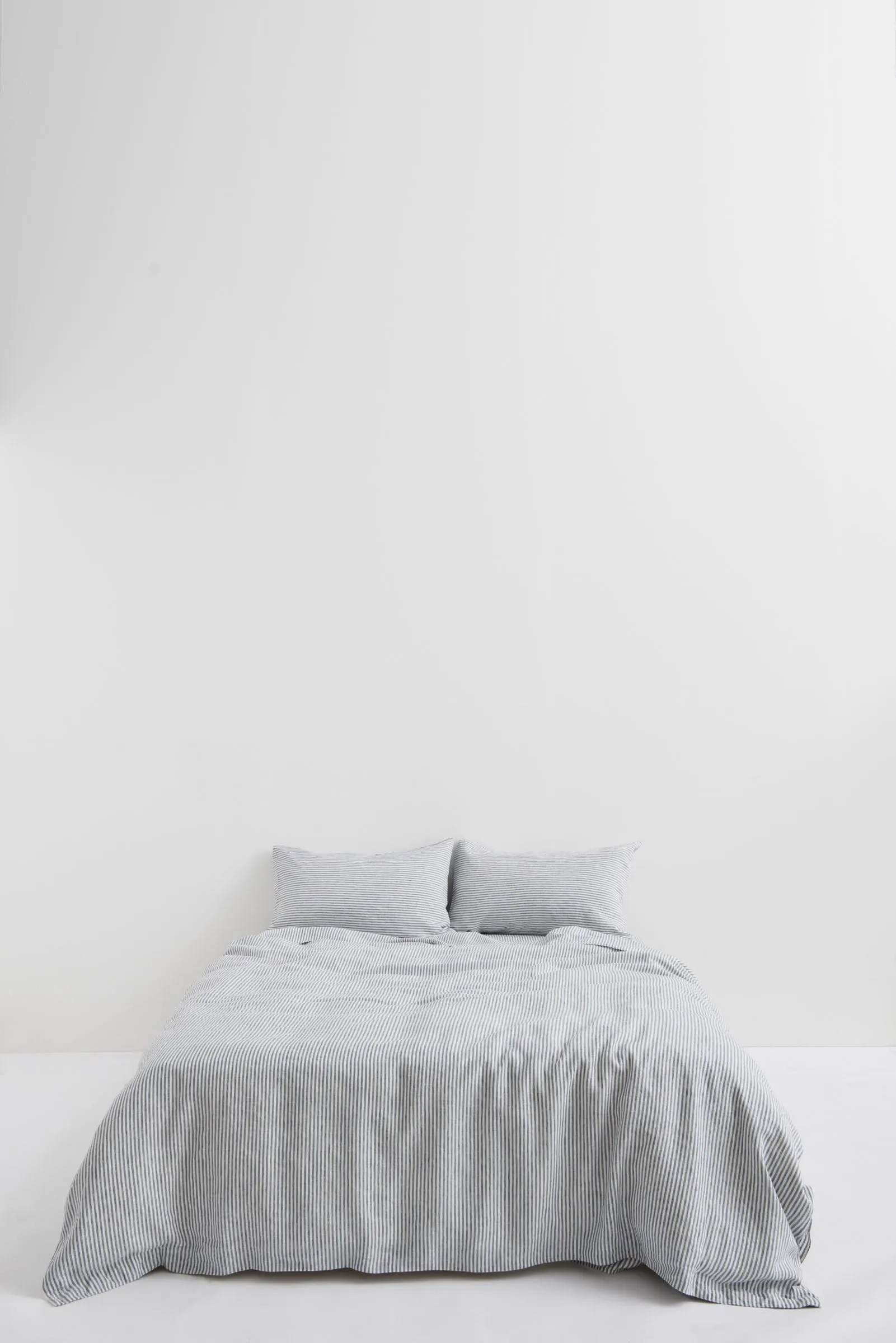 Linen Standard Pillow Cases Ocean Stripe