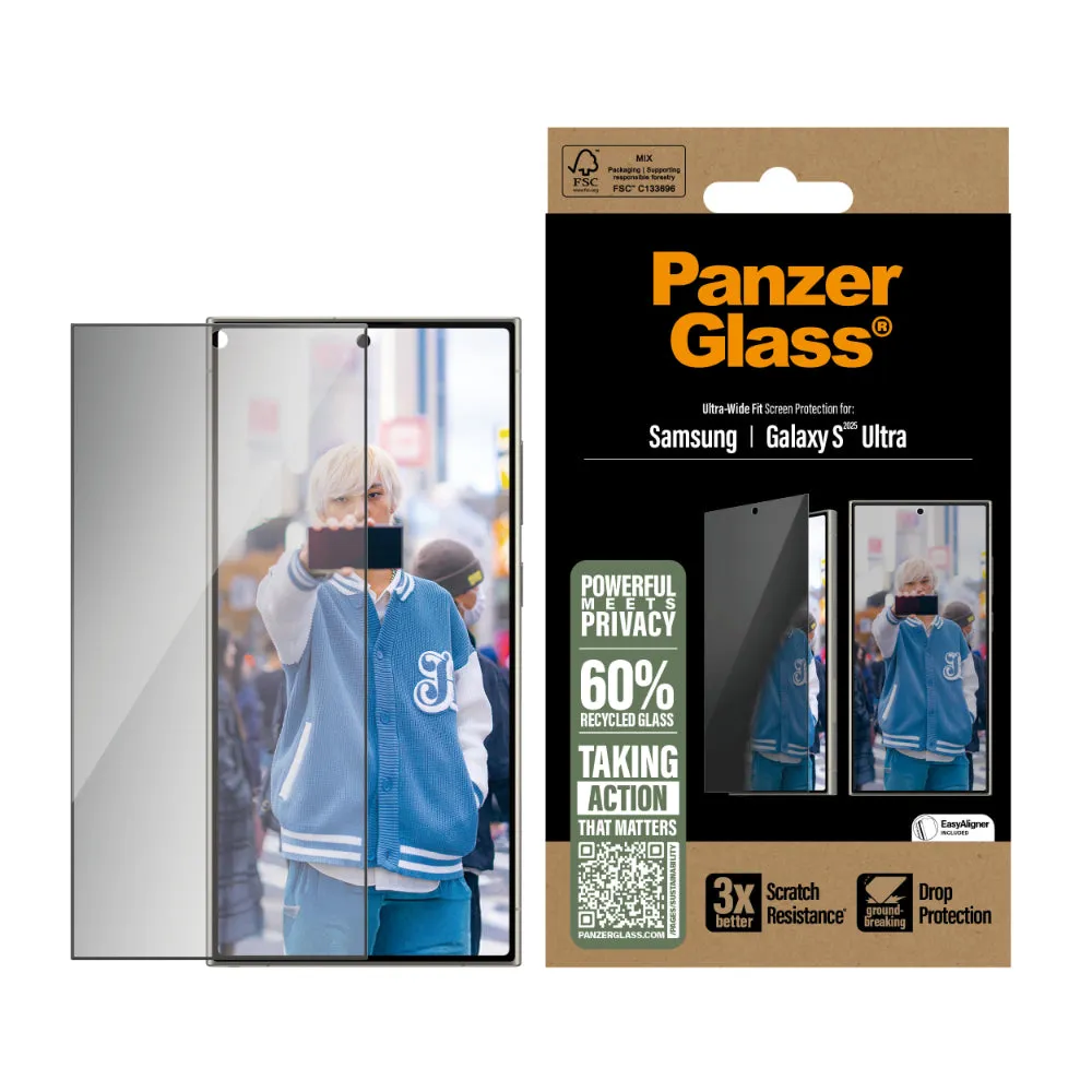 PANZERGLASS Samsung Galaxy S25 Ultra Screen Protector Ultra Wide Fit Privacy