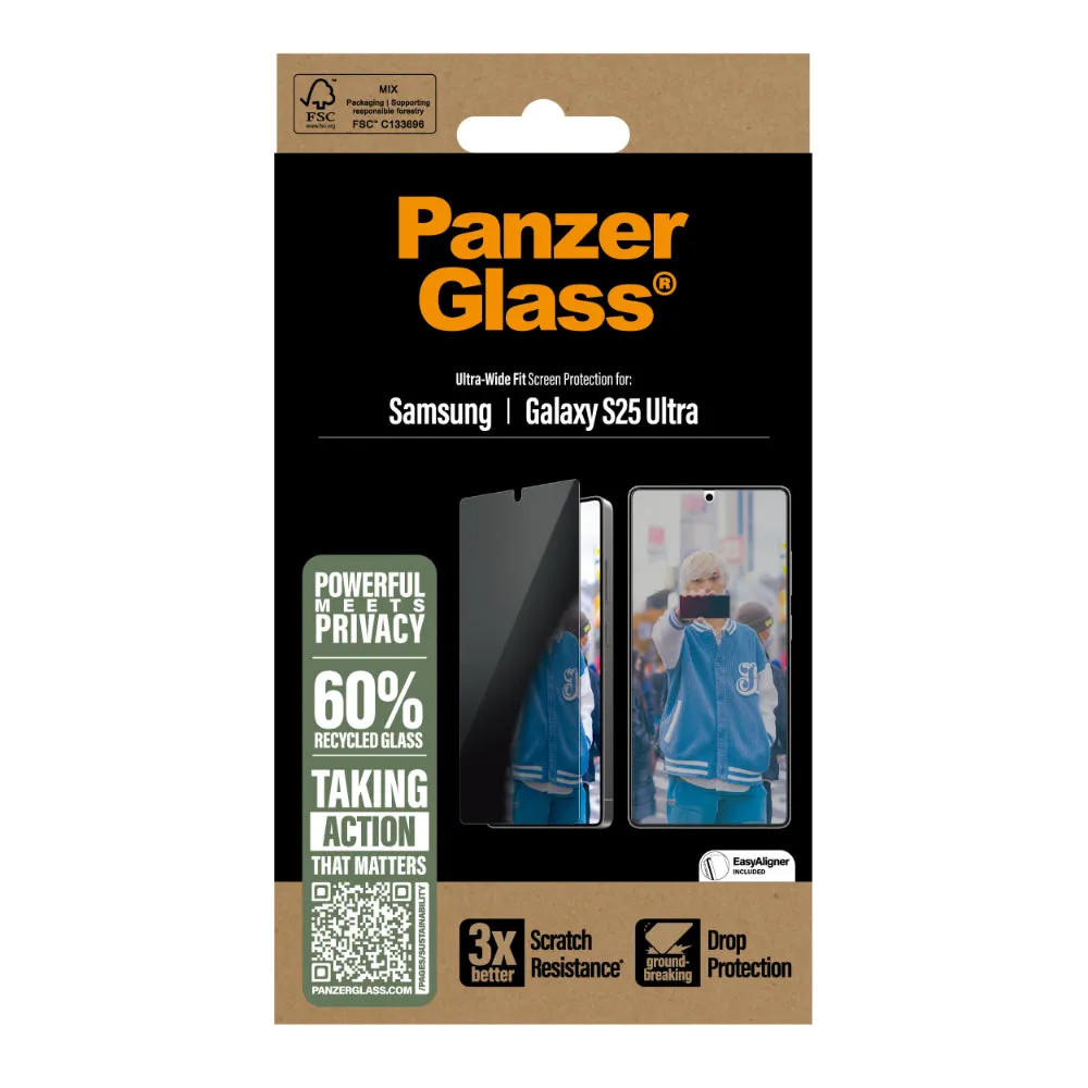 PANZERGLASS Samsung Galaxy S25 Ultra Screen Protector Ultra Wide Fit Privacy