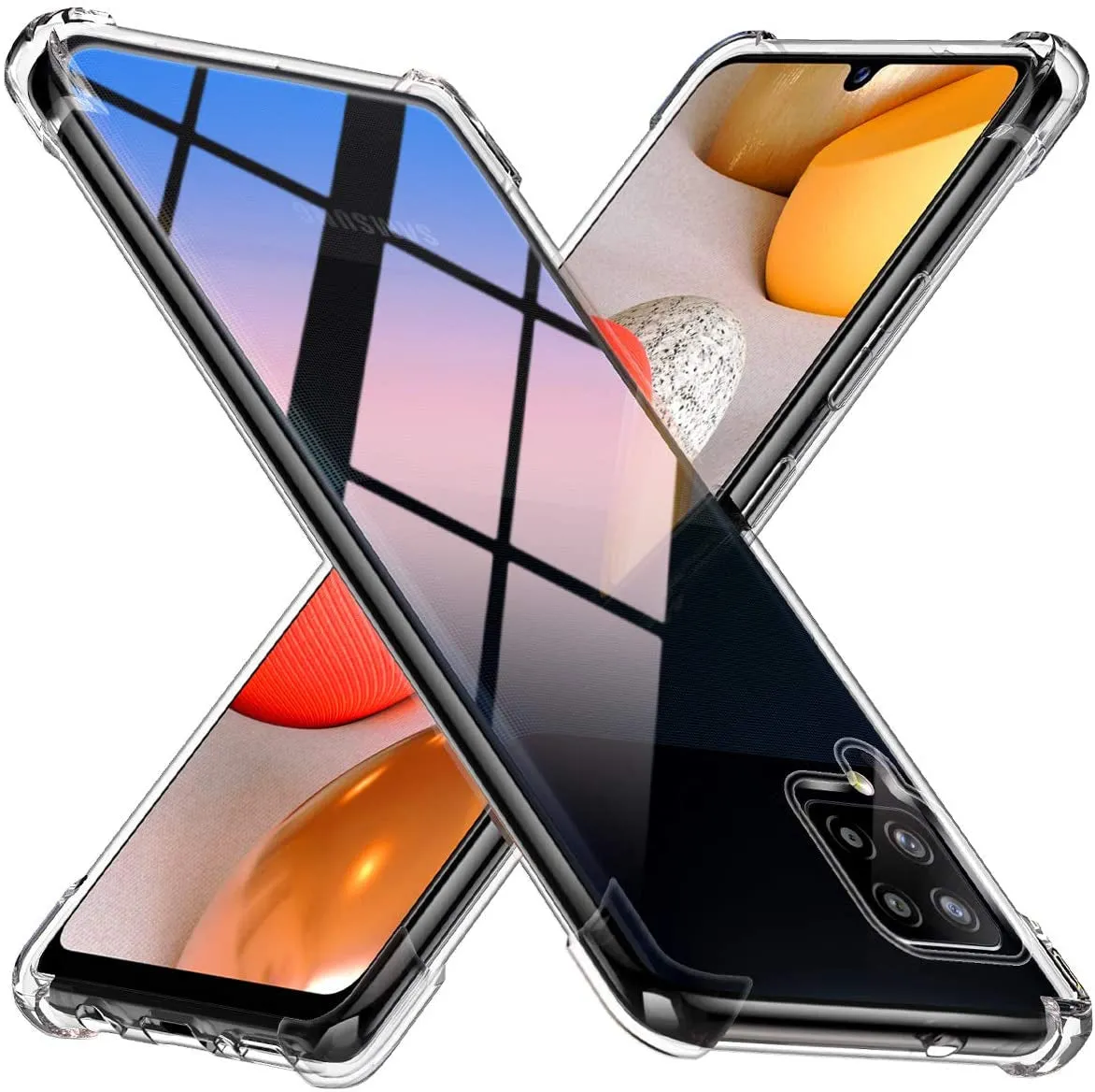 Samsung Galaxy A72 4G / A72 5G Gel Bumper Rugged Cover - Transparent Clear