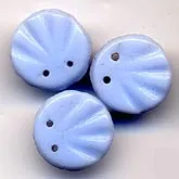 Vintage Bohemian pressed glass round tablet beads 1920s Czechoslovakia 8mm. Pkg 10. B11-BL-0499-2