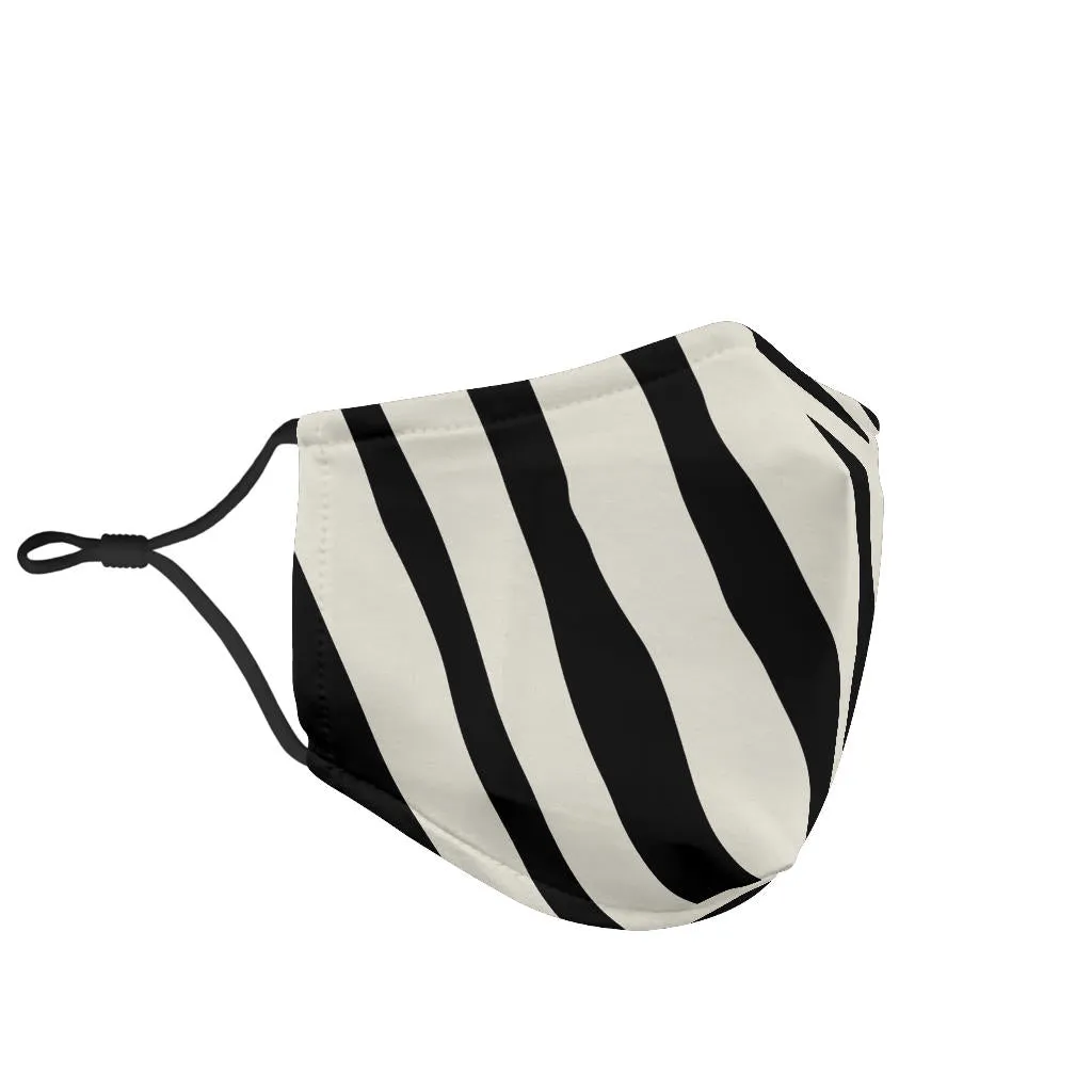 Zebra Print Adjustable Face Mask
