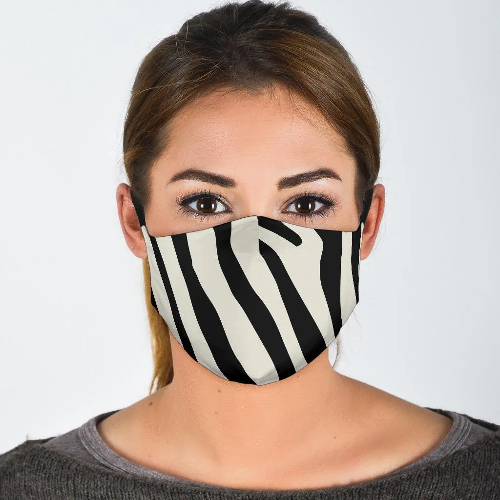 Zebra Print Adjustable Face Mask